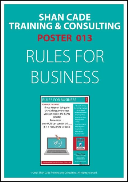 Poster 13 - Rules for business