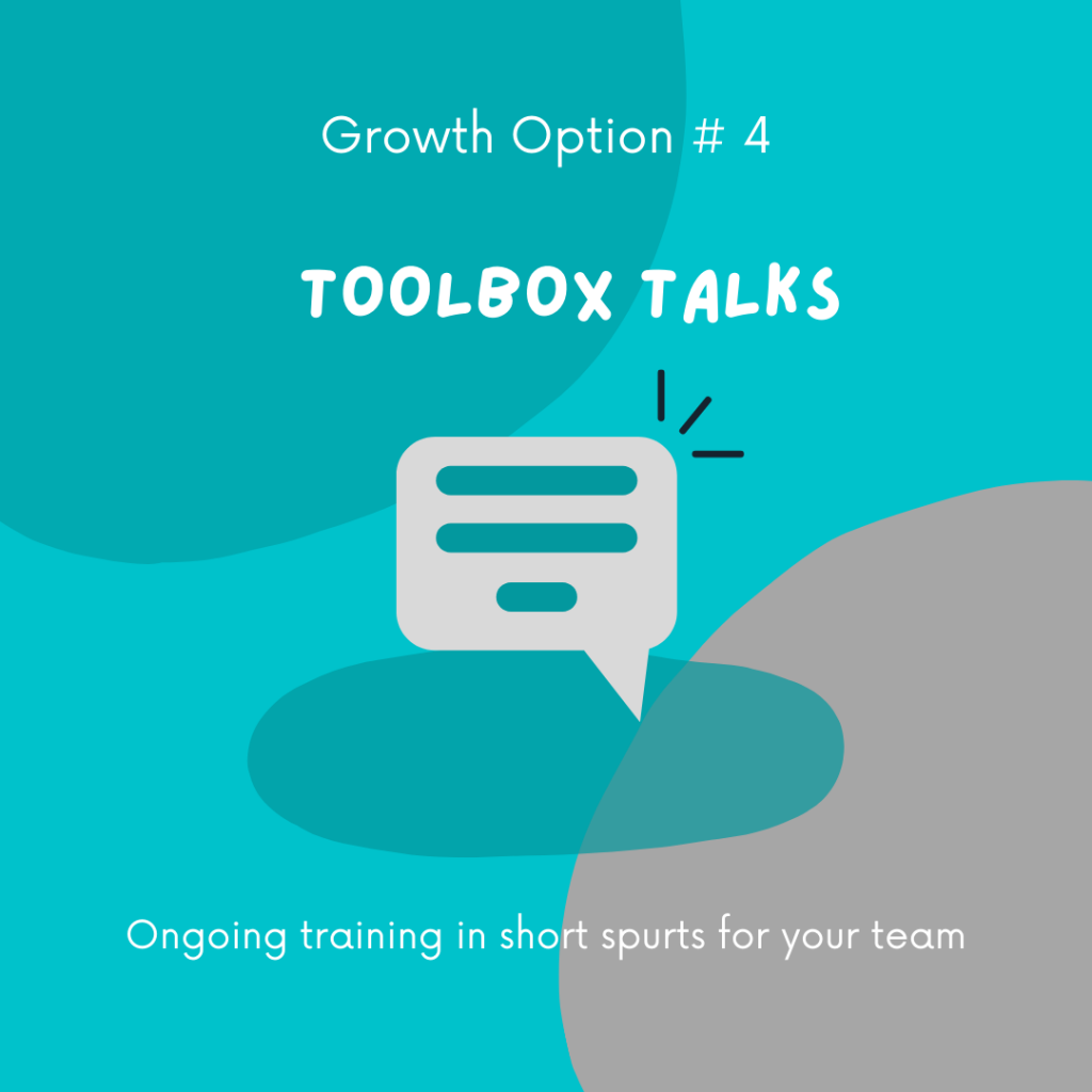 Toolbox talks growth option